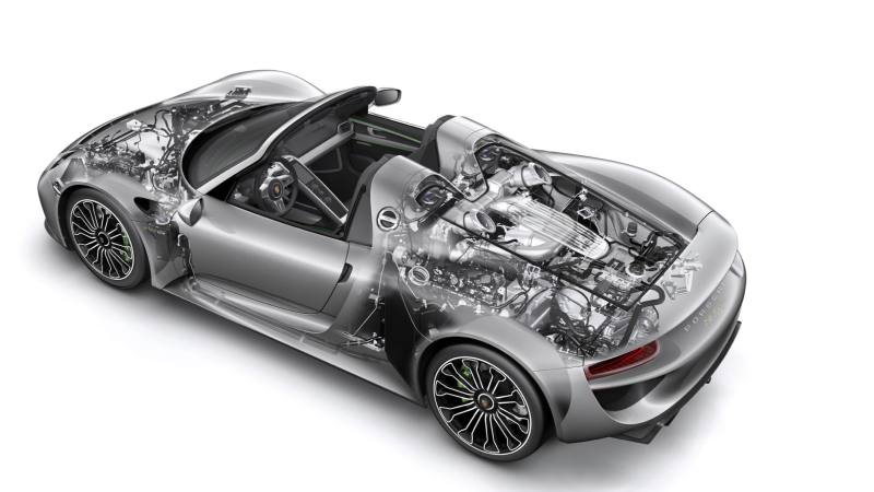 Illustration for article titled The 887 HP Porsche 918 Spyder Will Get '85 To 94' MPG